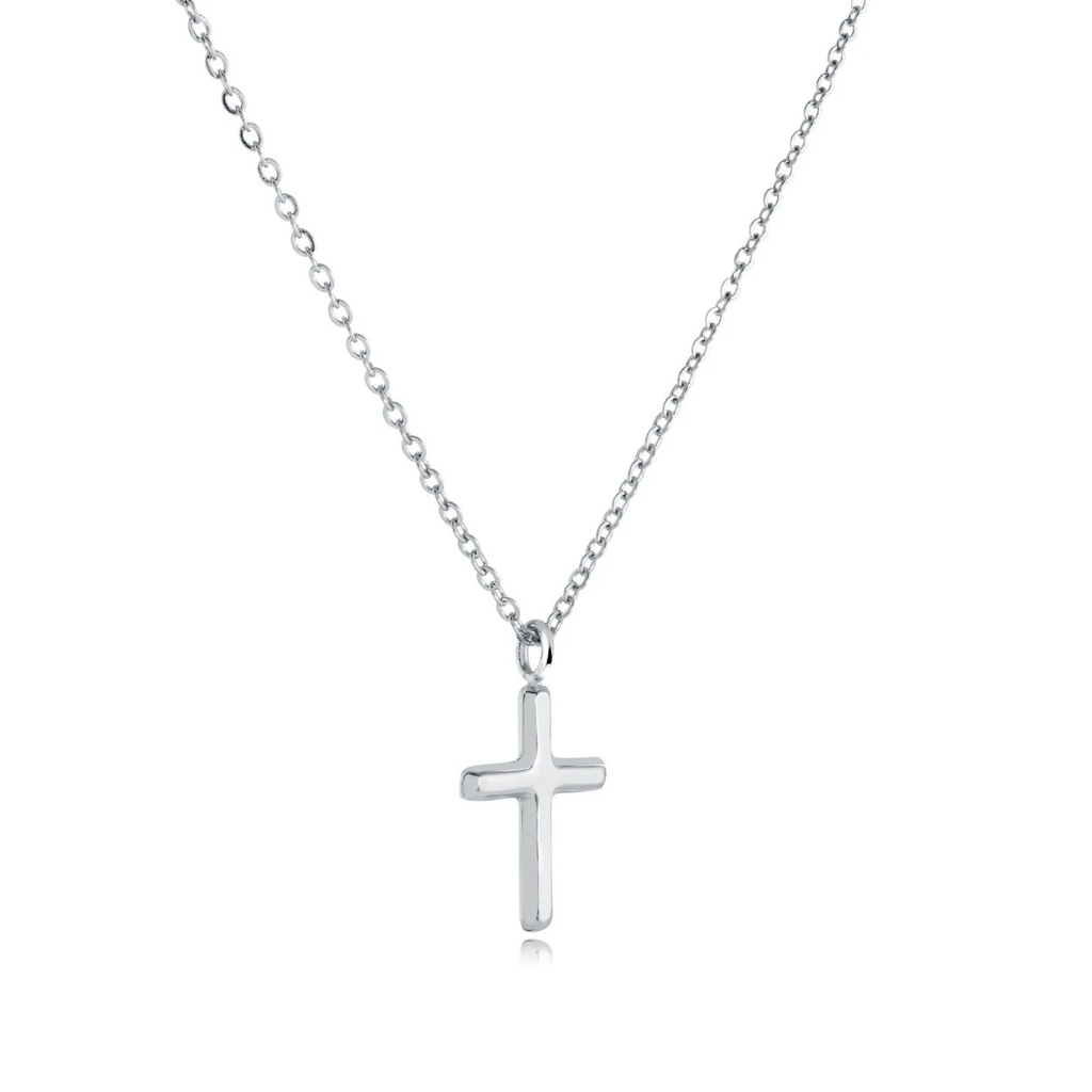 Veloria stainless steel cross pendant necklace
