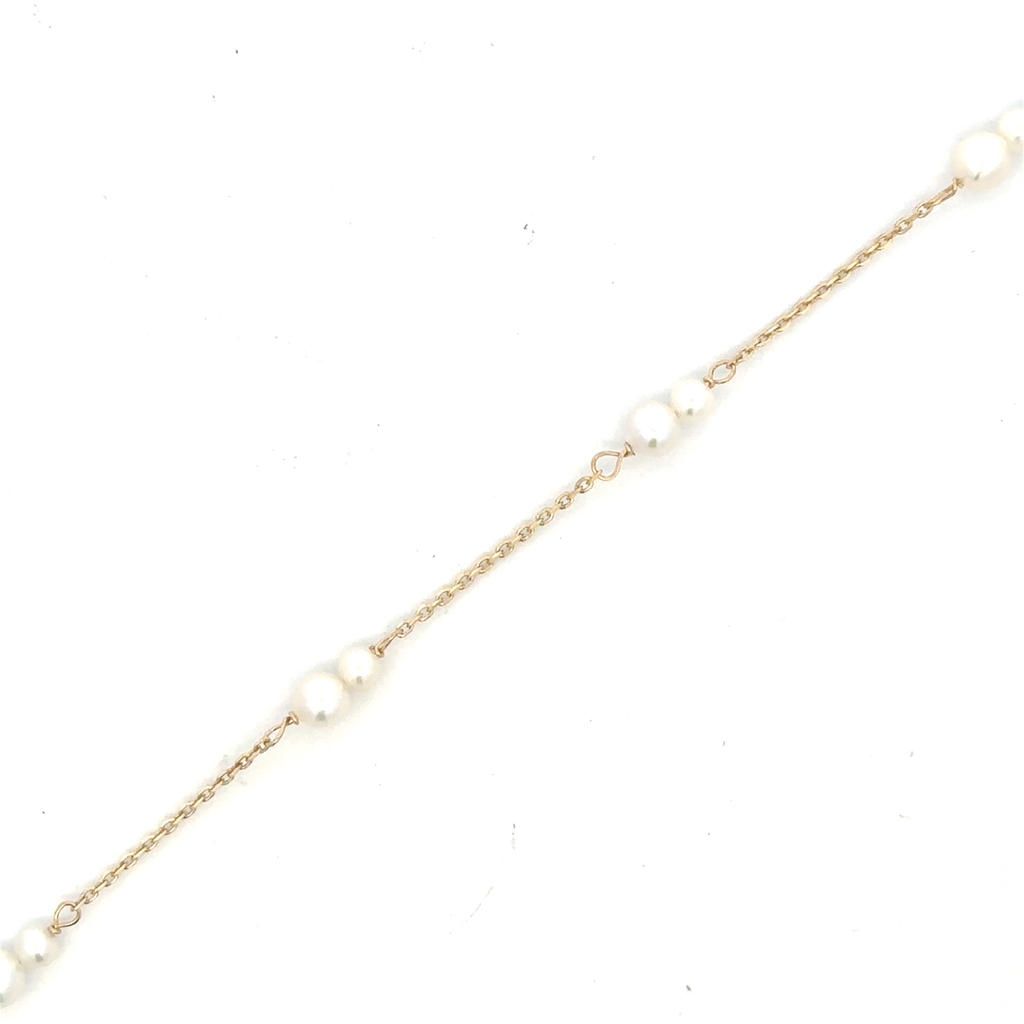 Bracelet or jaune 10 carats, perles d'eau douce - PU4504 - Pure Romance
