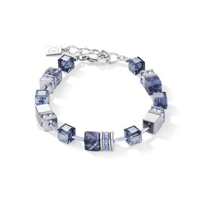 Bracelet acier inoxydable, verre, cristaux - 4017-30-0700 - Coeur De Lion