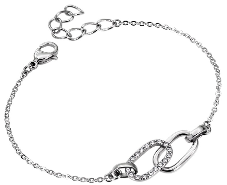 Bracelet acier, zircons - T1X7360060 - Steelx
