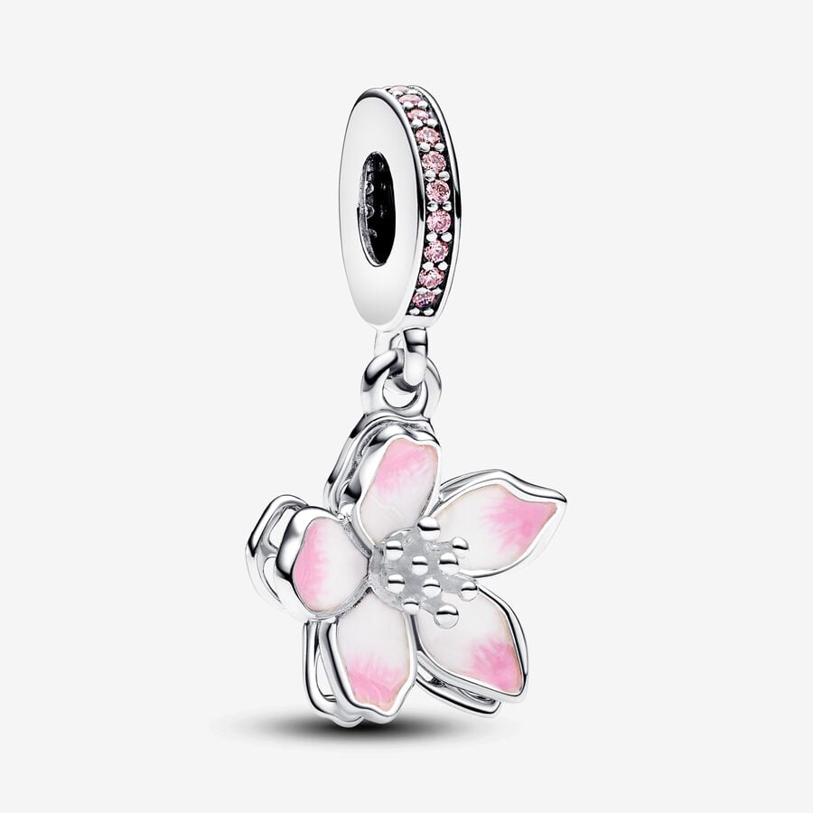 Bille fleur de cerisier, émail, zircons roses - 790667C01 - Pandora