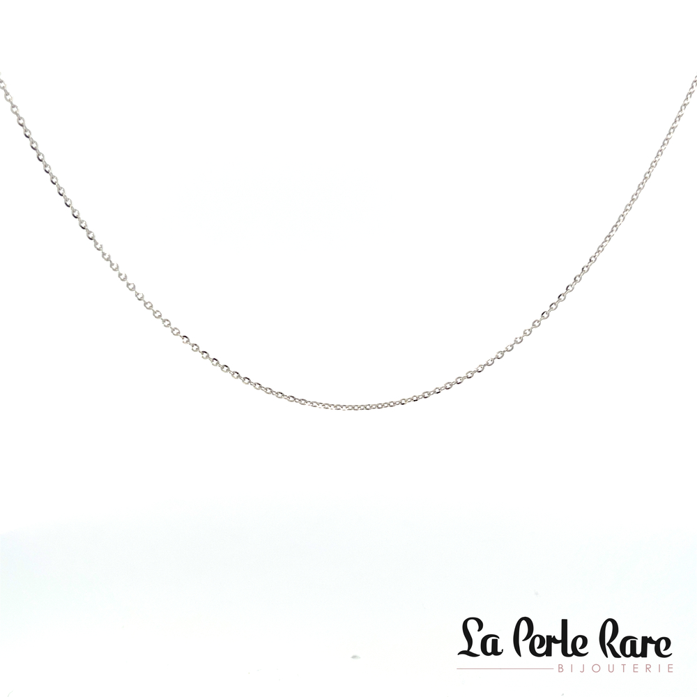 Chaîne rolo, or blanc 10 carats - P1.00B-12 - Exclusivités