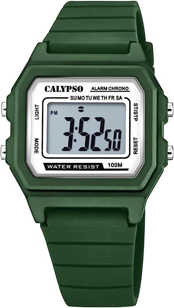 Montre silicone vert kaki