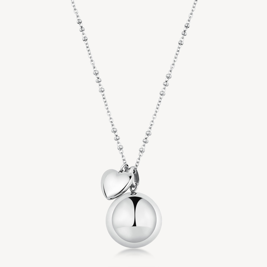 Pendentif bola de grossesse, coeur, acier inoxydable - BHKN156 - Brosway Italia