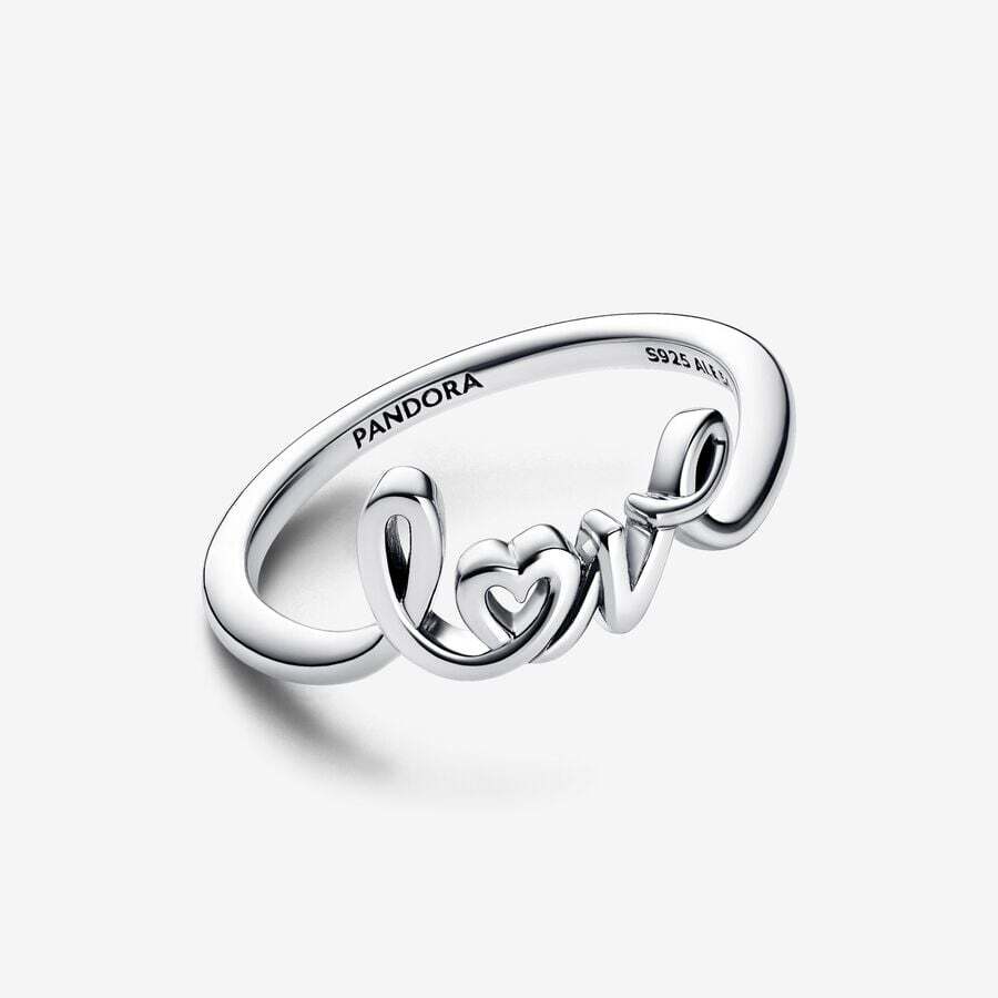 Bague amour manuscrit, argent - 193058C00-56 - Pandora