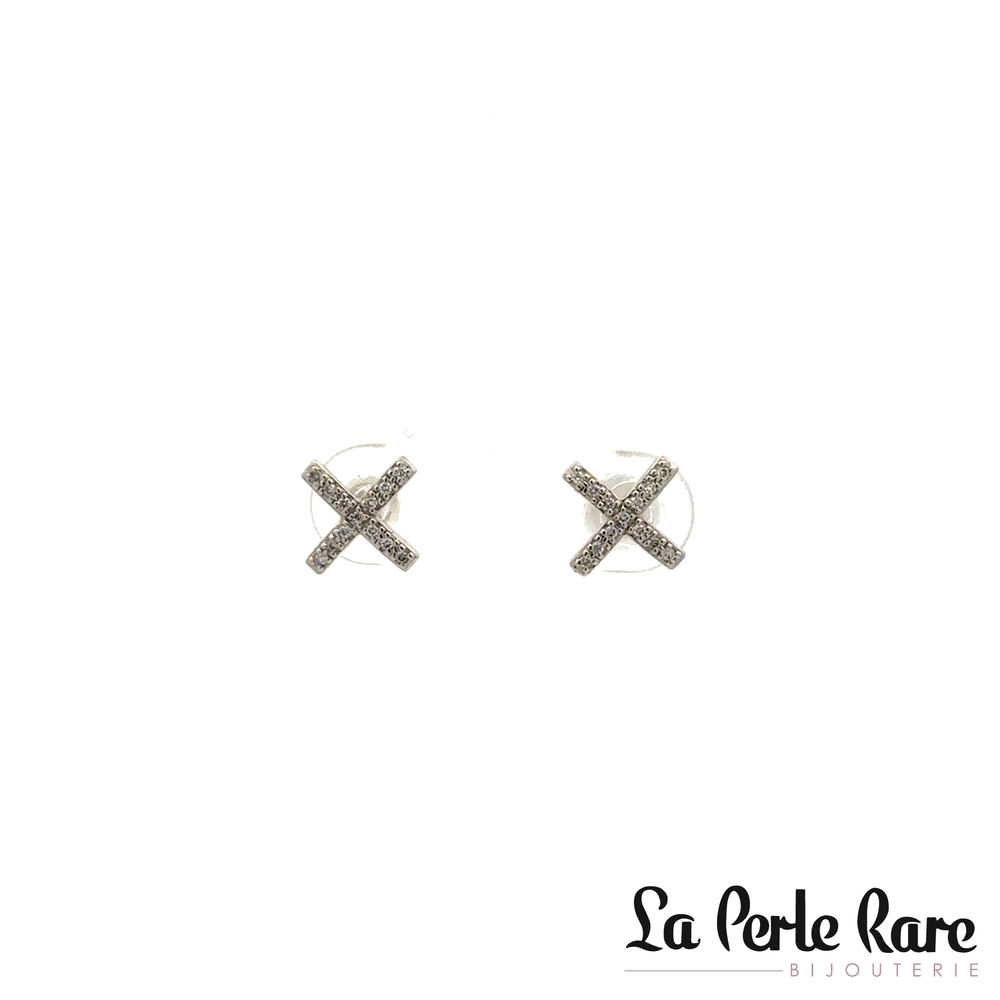 B.o fixe croix or blanc 6.5 pts dia tot - DD3176 - Corona