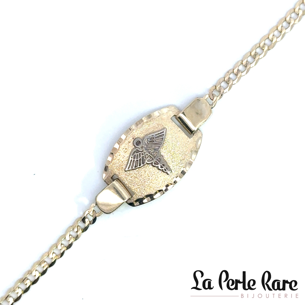 Bracelet médical, or jaune 10 carats - LPR-2751 - Exclusivités