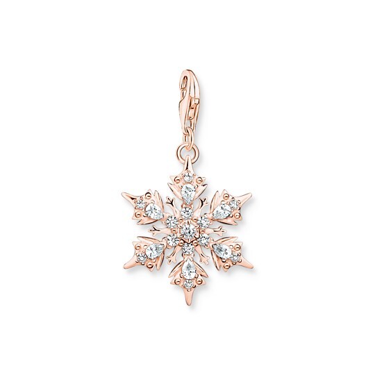 Charm flocon de neige, argent rosé, zircons - 1903-416-14 - Thomas Sabo