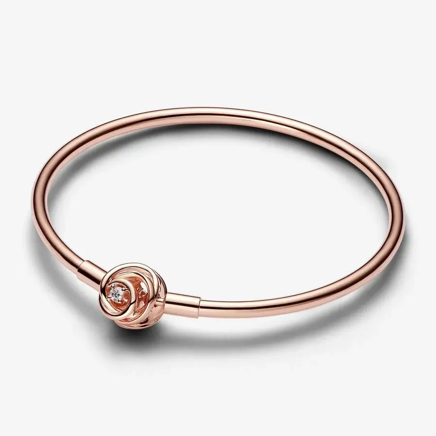 Bracelet rigide, métal rosé, zircons - 583230C01-17 - Pandora