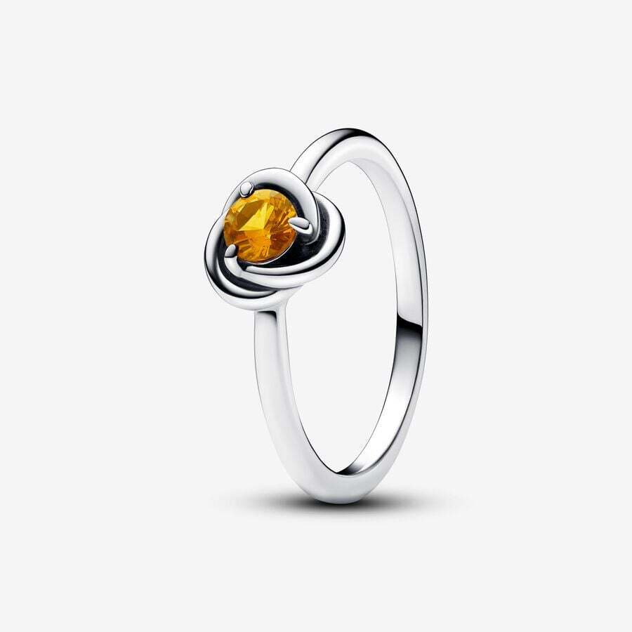 Bague cercle éternel, argent, cristal jaune - 192993C11-52 - Pandora