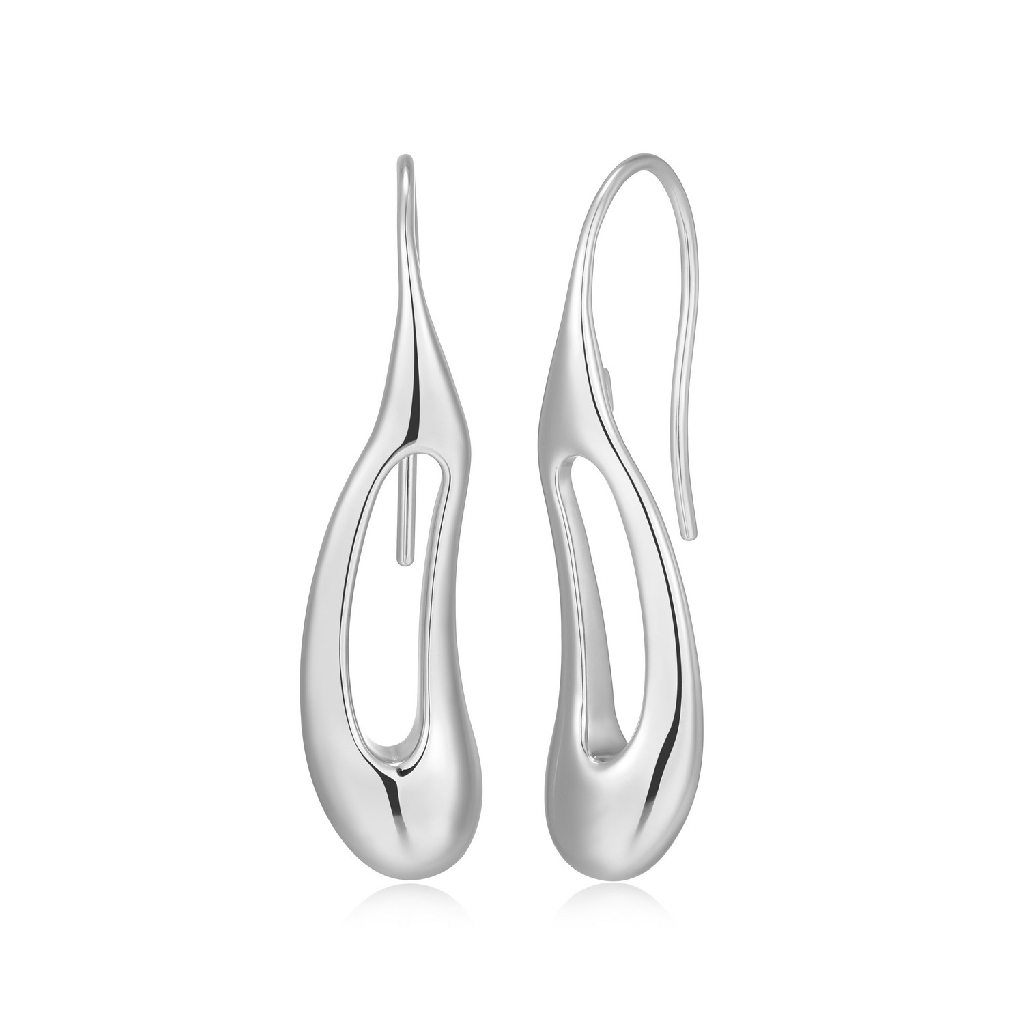 Boucles d'oreilles pendantes argent rhodié - R2LCUVA05P - Elle