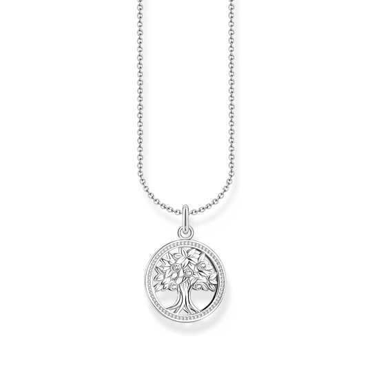 Pendentif arbre de vie, argent, zircons - KE2214-051-14-L45V - Thomas Sabo