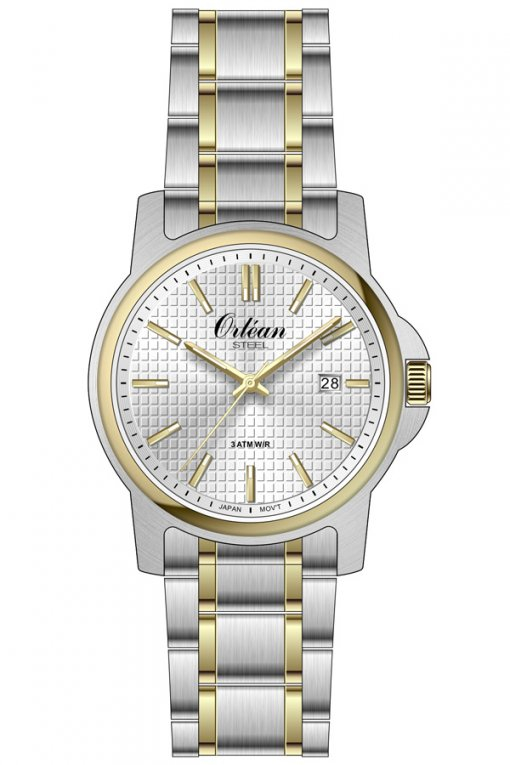Montre acier inoyxdable 2 tons (blanc et jaune) - ME3670 - Orlean