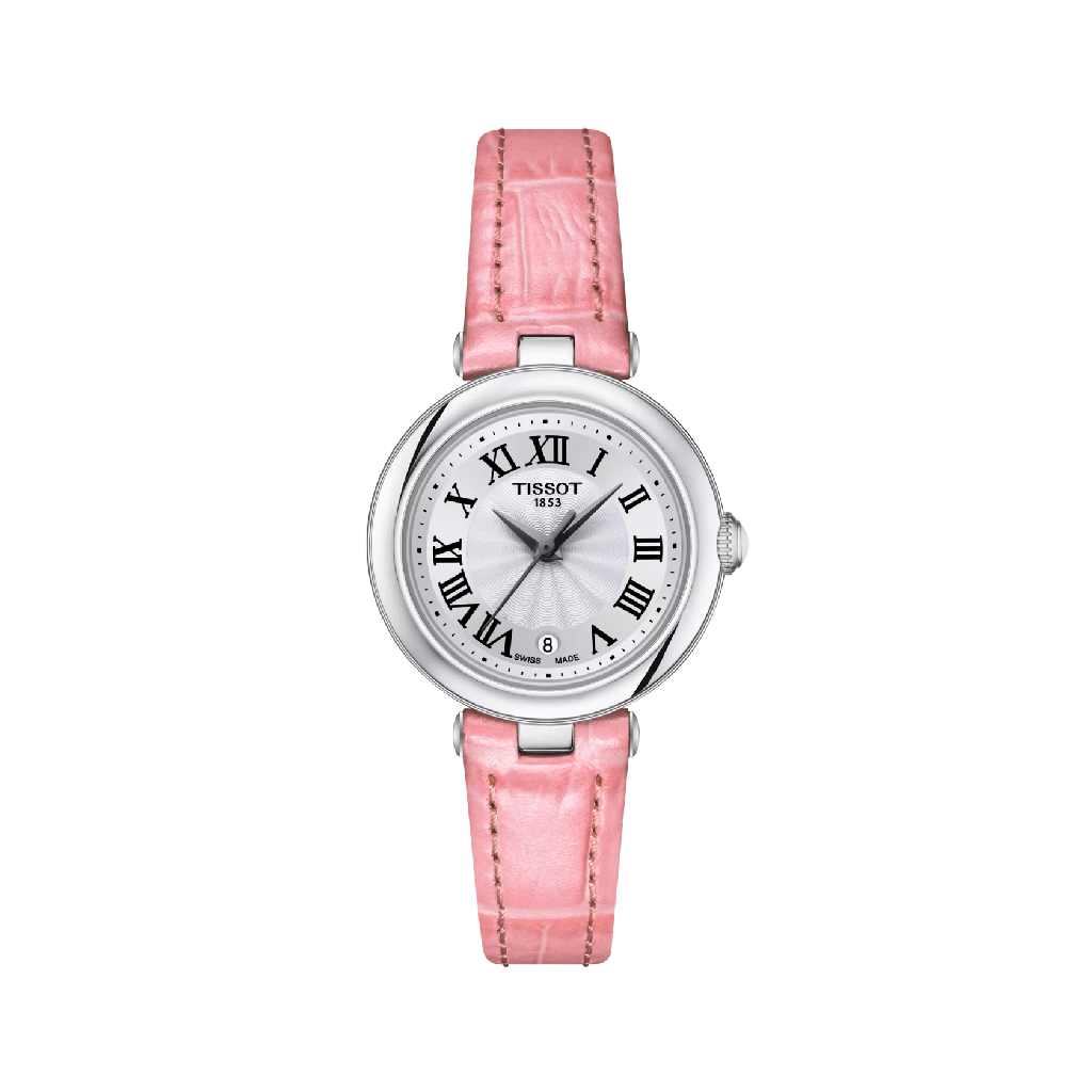 Montre Tissot Bellissima cuir rose acier inoxydable
