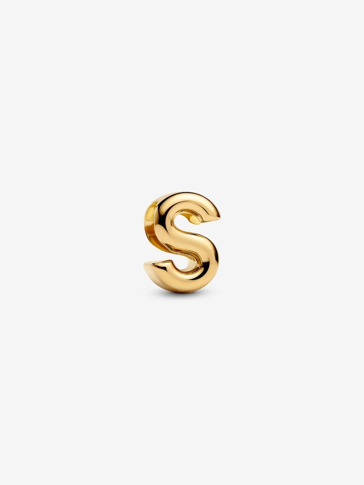 Bille lettre S, métal unique plaqué d'or 14 carats - 763965C00 - Pandora