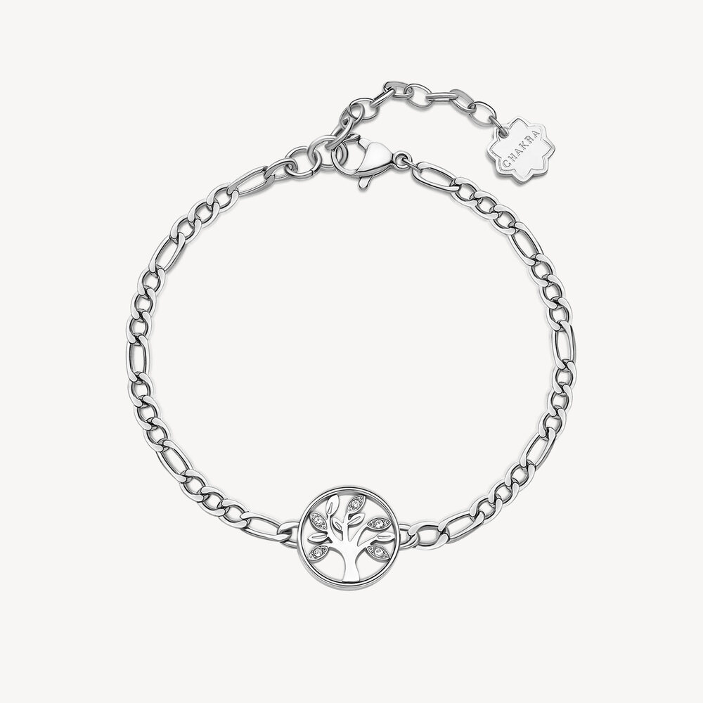 Bracelet arbre de vie, acier inoxydable, cristaux - BHKB143 - Brosway Italia