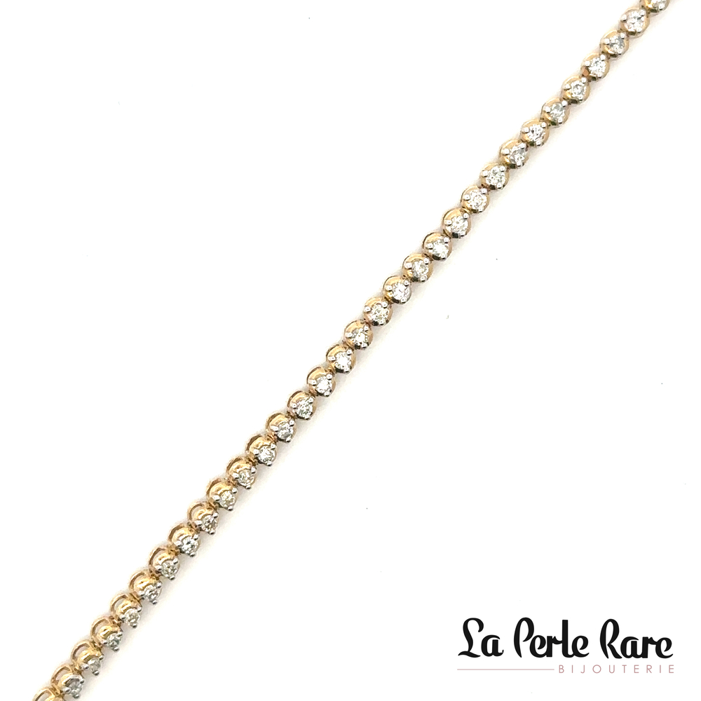 Bracelet tennis en or jaune avec 100 points de diamants total - SKB36055-100V - Sk Diamonds