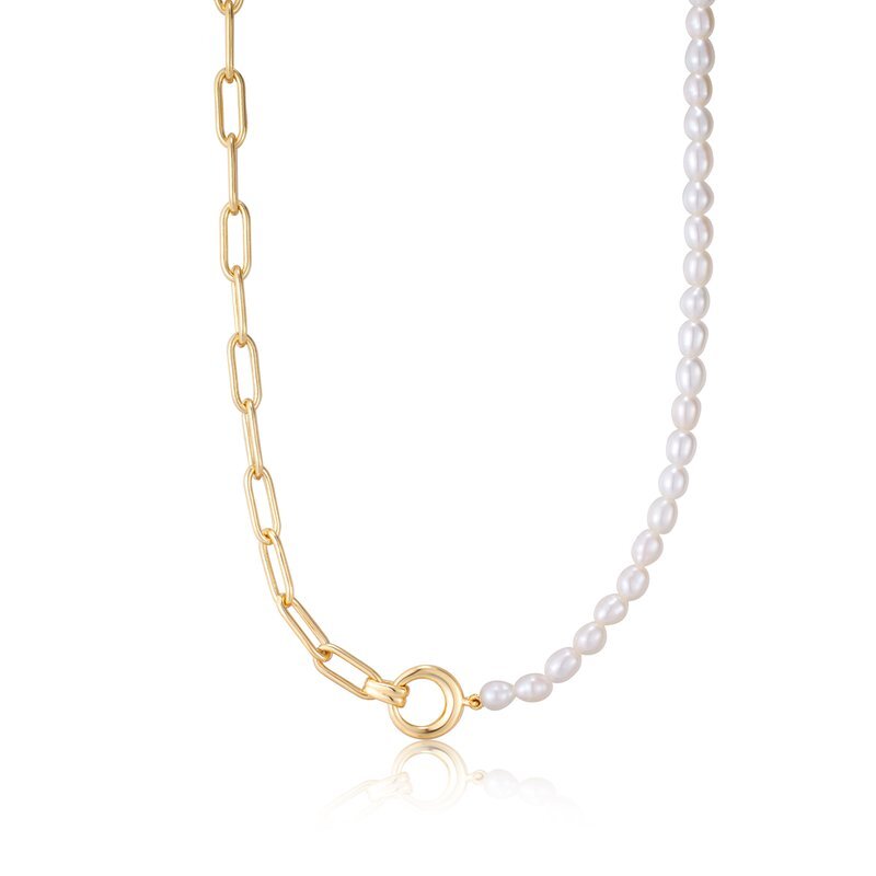 Collier argent doré, perles - N043-01G - Ania Haie