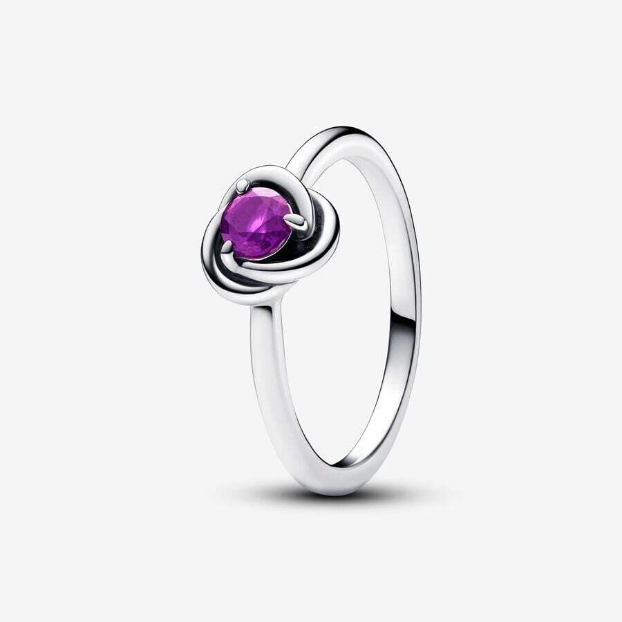 Bague cercle éternel, argent, cristal mauve - 192993C02-52 - Pandora