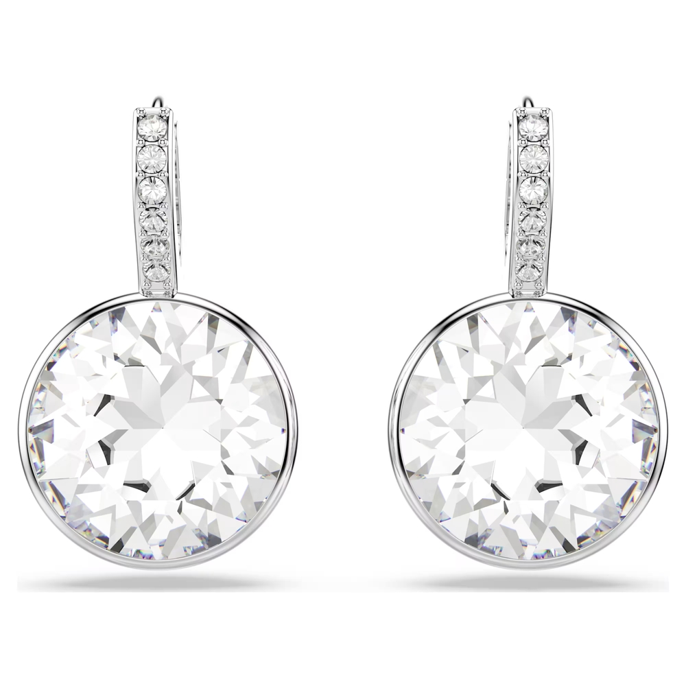 Boucles d'oreilles pendantes métal rhodié, cristaux blancs - 5731149 - Swarovski