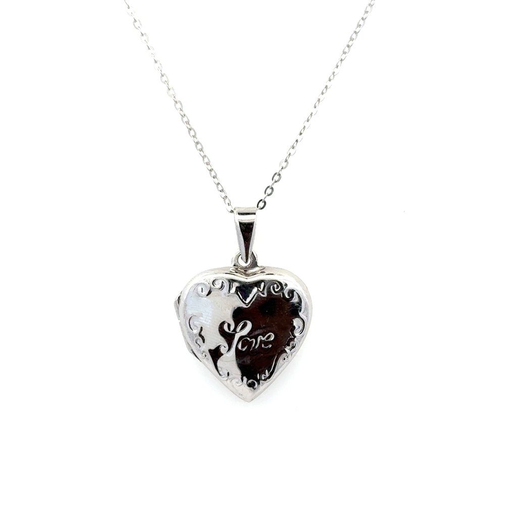 Pendentif loquet coeur, argent