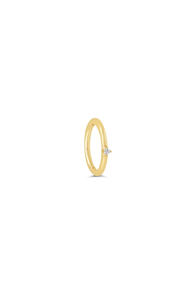Dormeuse (seule) or jaune 14 carats, diamant - 7058 - Exclusivités