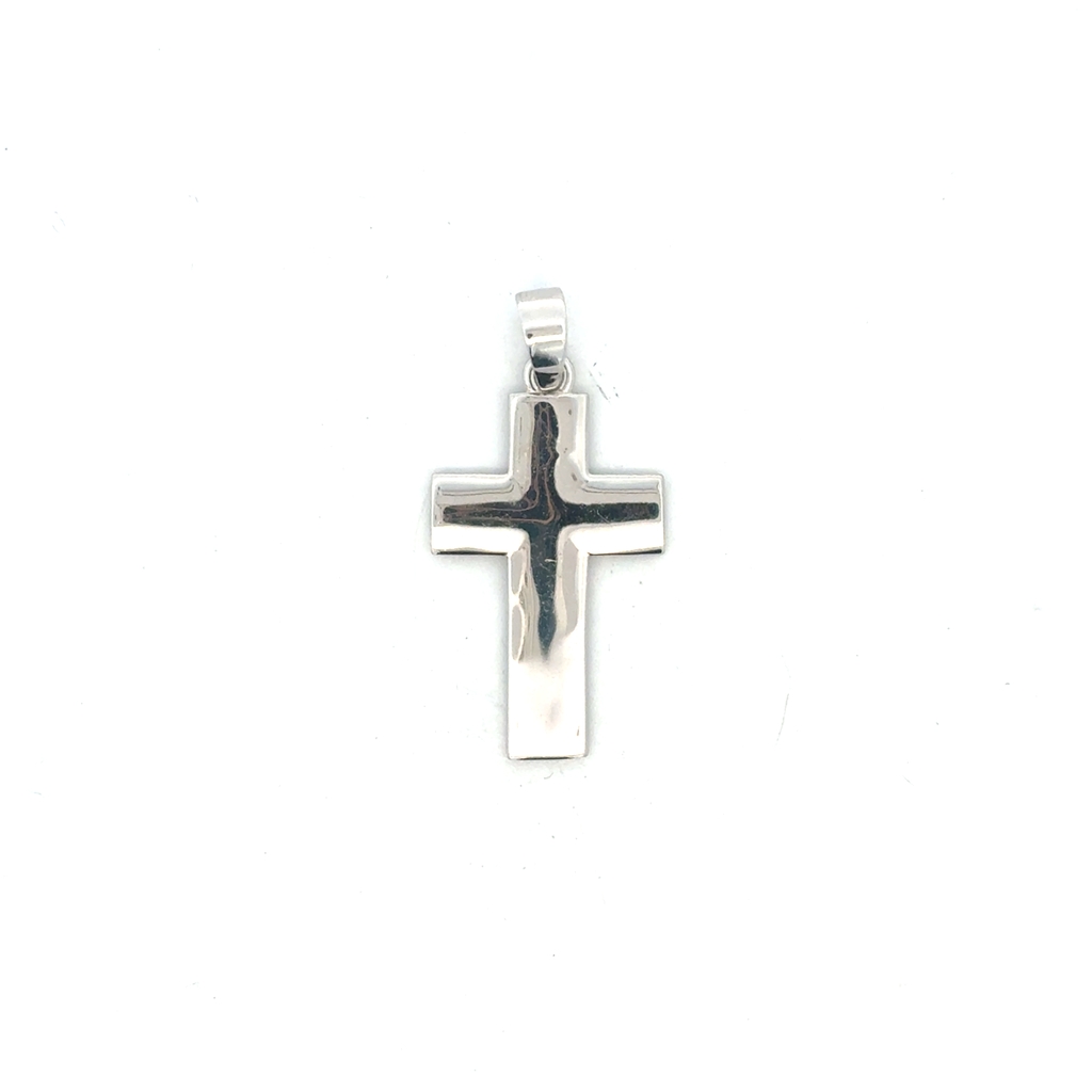Pendentif croix, argent rhodié