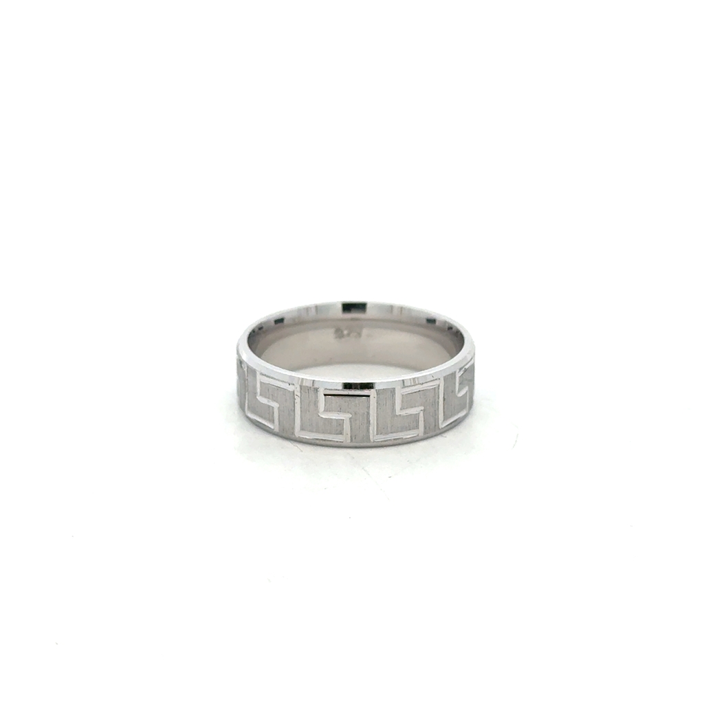 Jonc de style Versace, argent rhodié