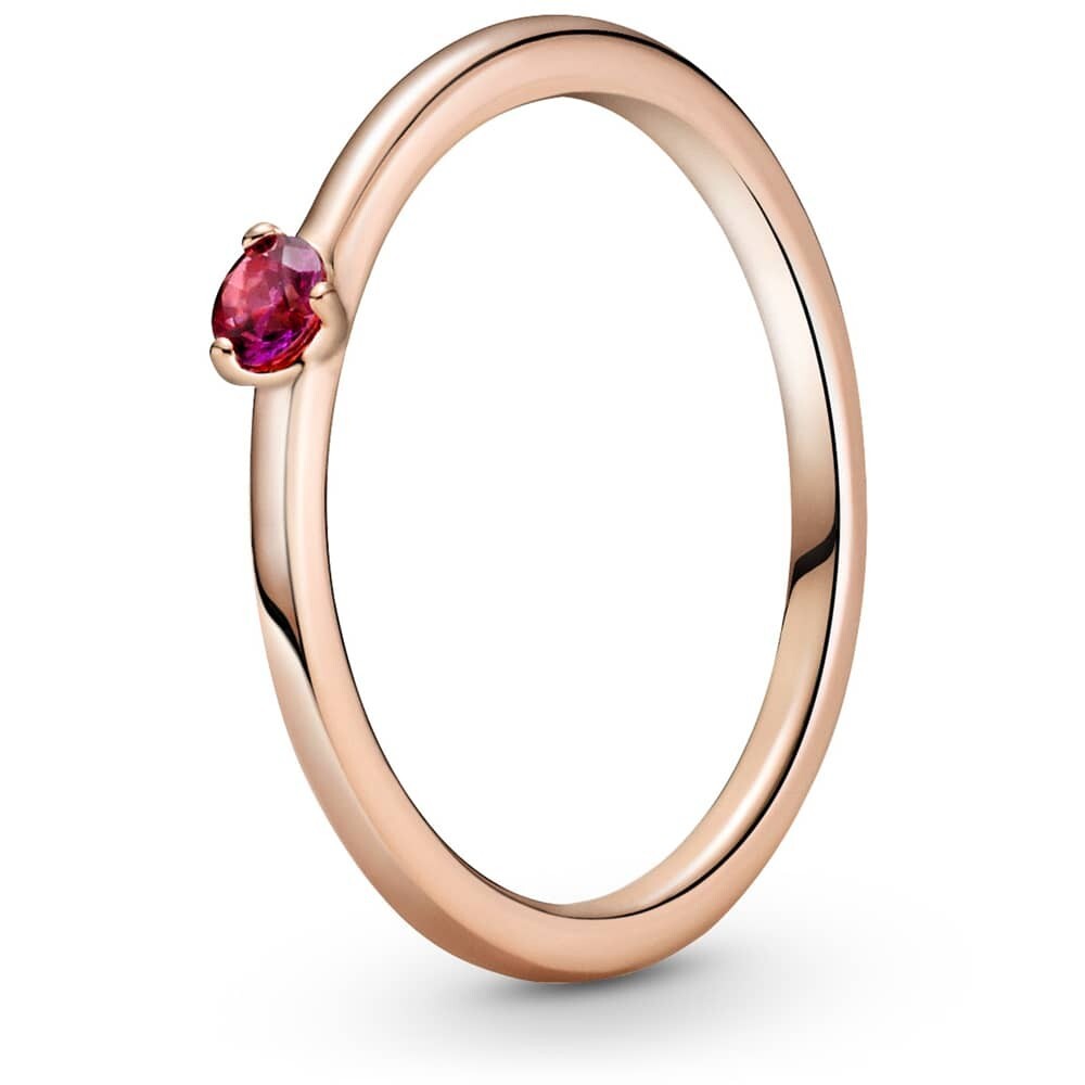 Bague à solitaire, cz rouge - 189259C01-54 - Pandora