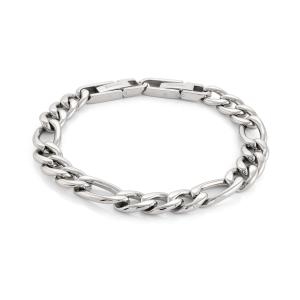 Bracelet figaro, acier inoxydable, 9.5 millimètres