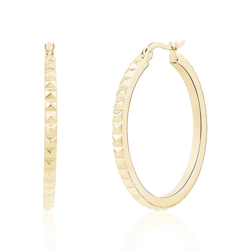 Anneaux texturés, acier inoxydable doré - ZW-E31G-35 - Arz Steel