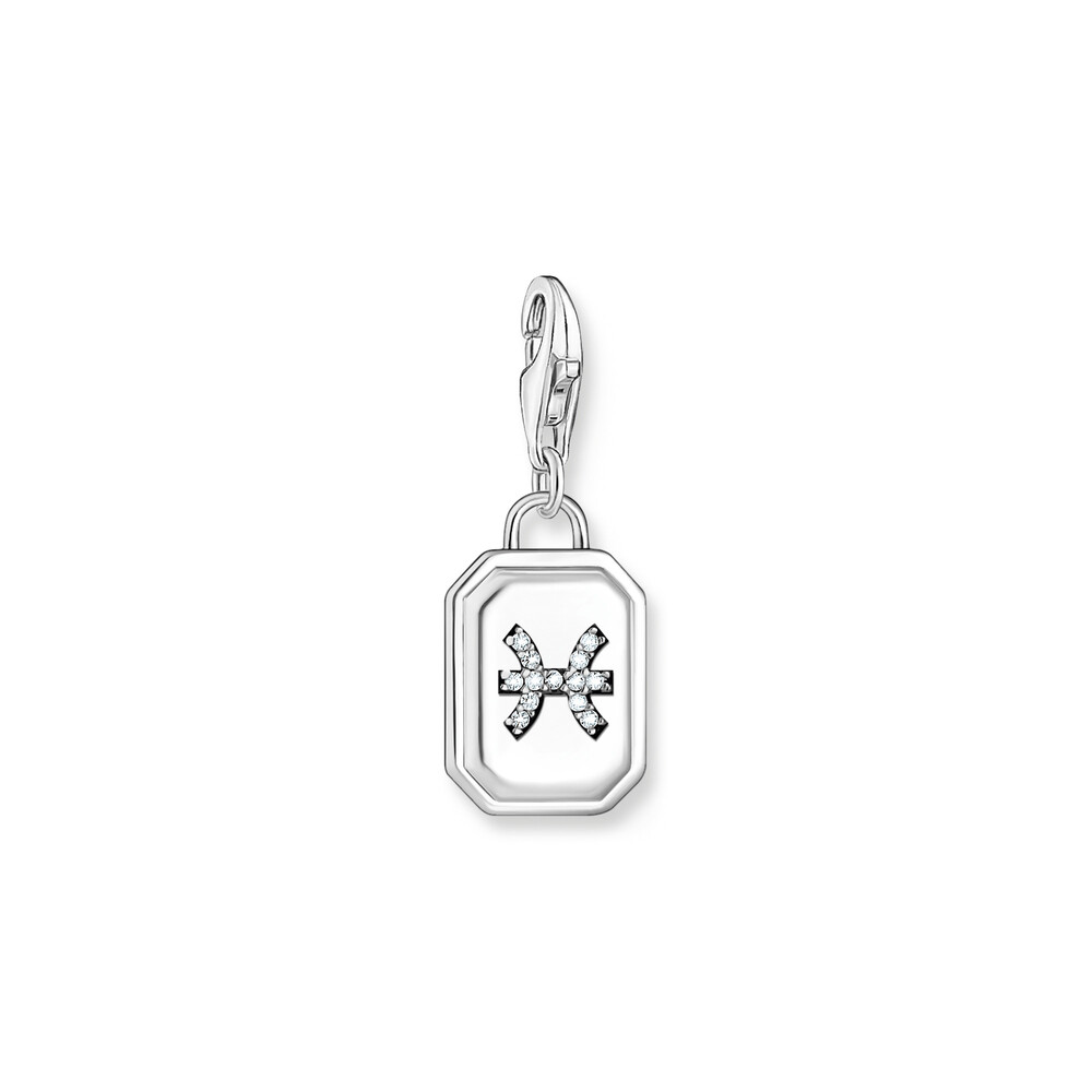 Charm zodiaque Poisson, argent, zircons - 2142-643-21 - Thomas Sabo