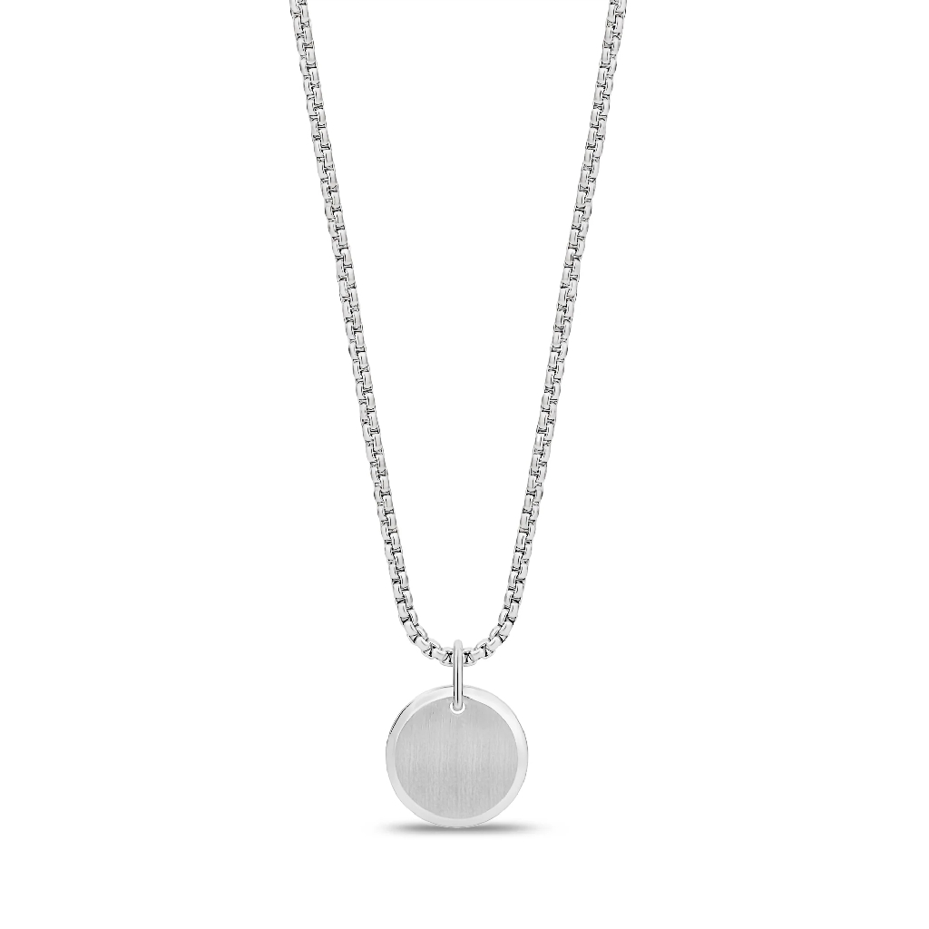 Pendentif rond en acier inoxydable