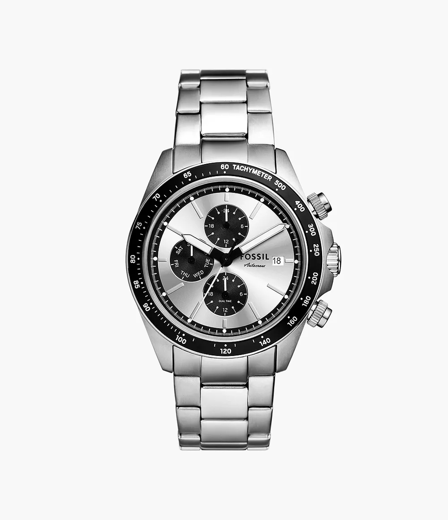 Montre acier inoxydable 2 tons (blanc et noir) - FS6124 - Fossil