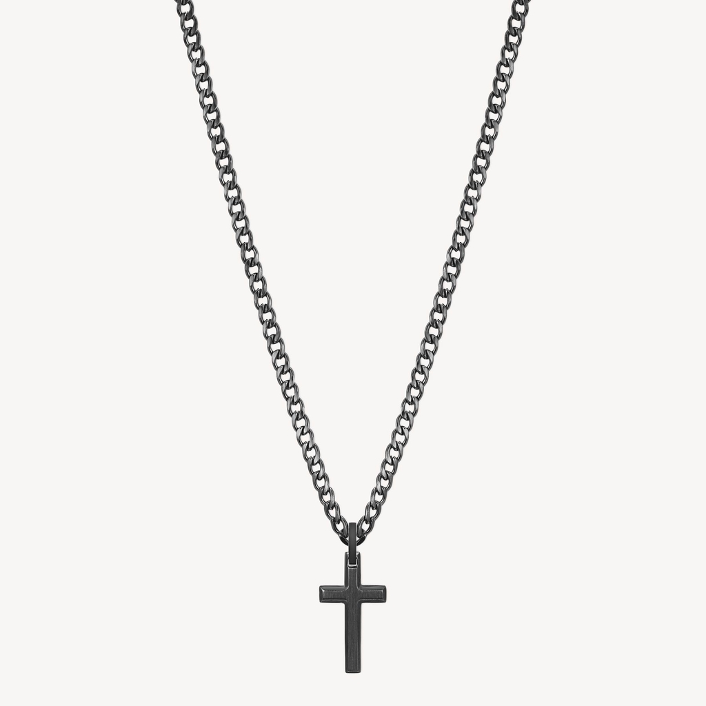 Pendentif croix, acier inoxydable finition ruthenium - BIK20 - Brosway Italia