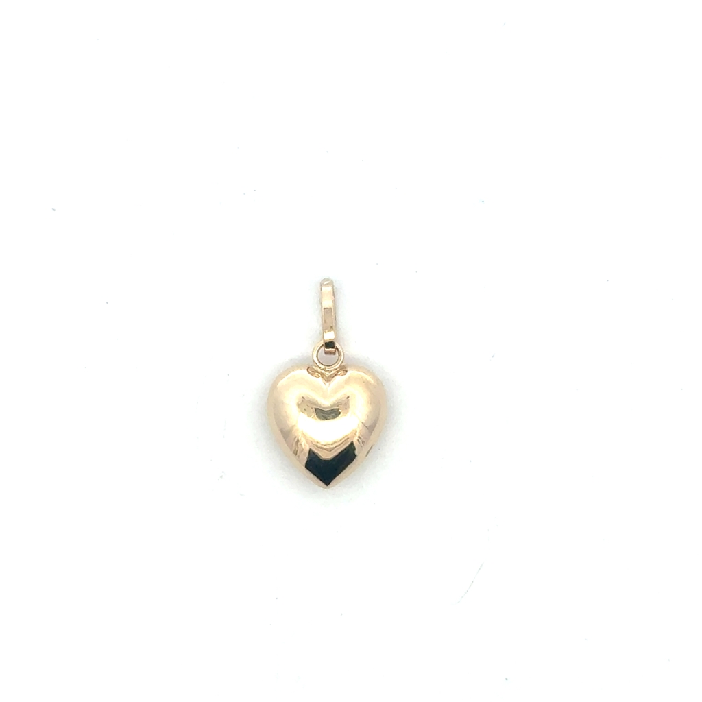 Pendentiff coeur bombé, or jaune 10 carats - 601-10 - Exclusivités