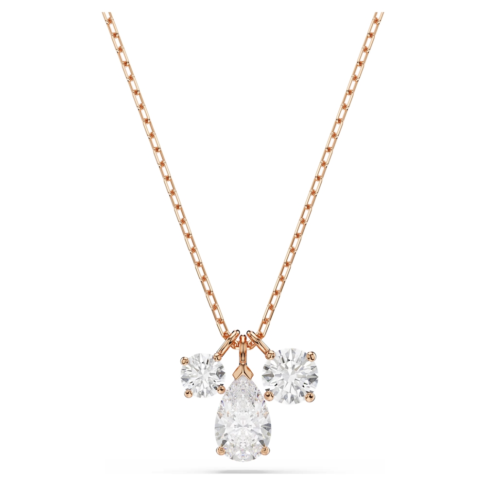 Pendentif métal rosé, cristaux blancs - 5734245 - Swarovski