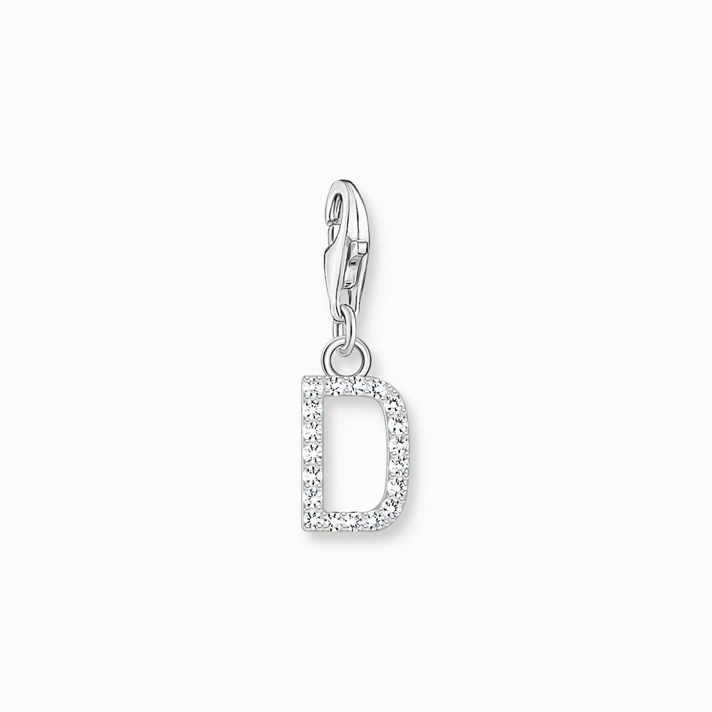 Charm lettre d, argent, zircons - 1944-051-14 - Thomas Sabo