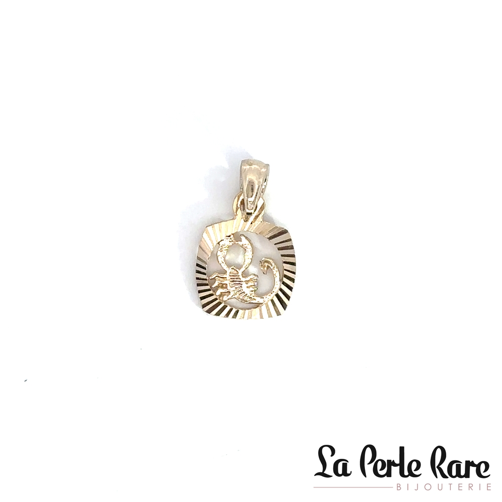 Pendentif zodiaque Scorpion, or jaune 10 carats - LPR-2754-SCORP - Exclusivités
