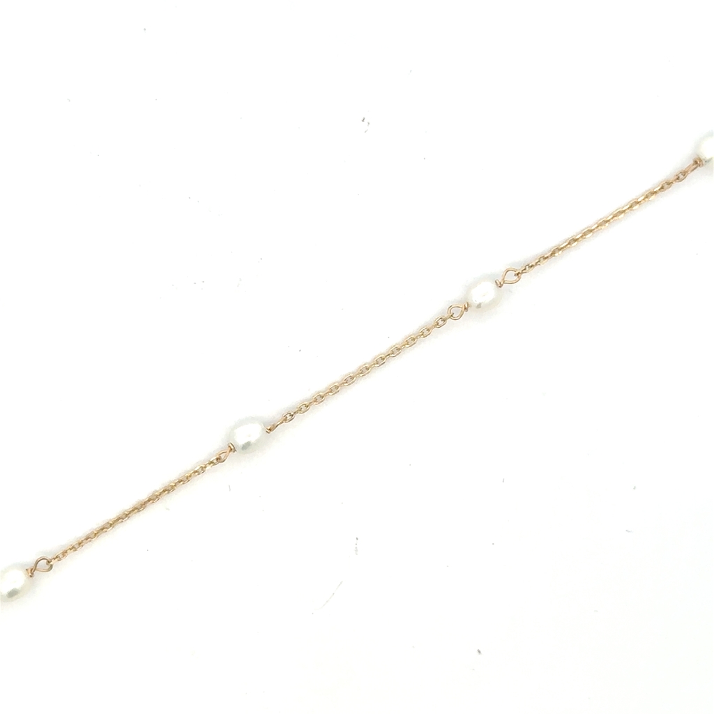 Bracelet or jaune 10 carats, perles - PU4424 - Pure Romance