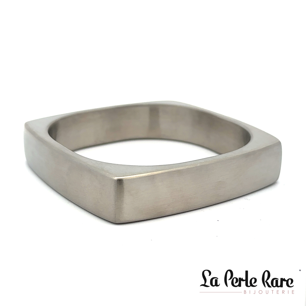 Bracelet rigide carré, acier - 175-46070 - Steelx