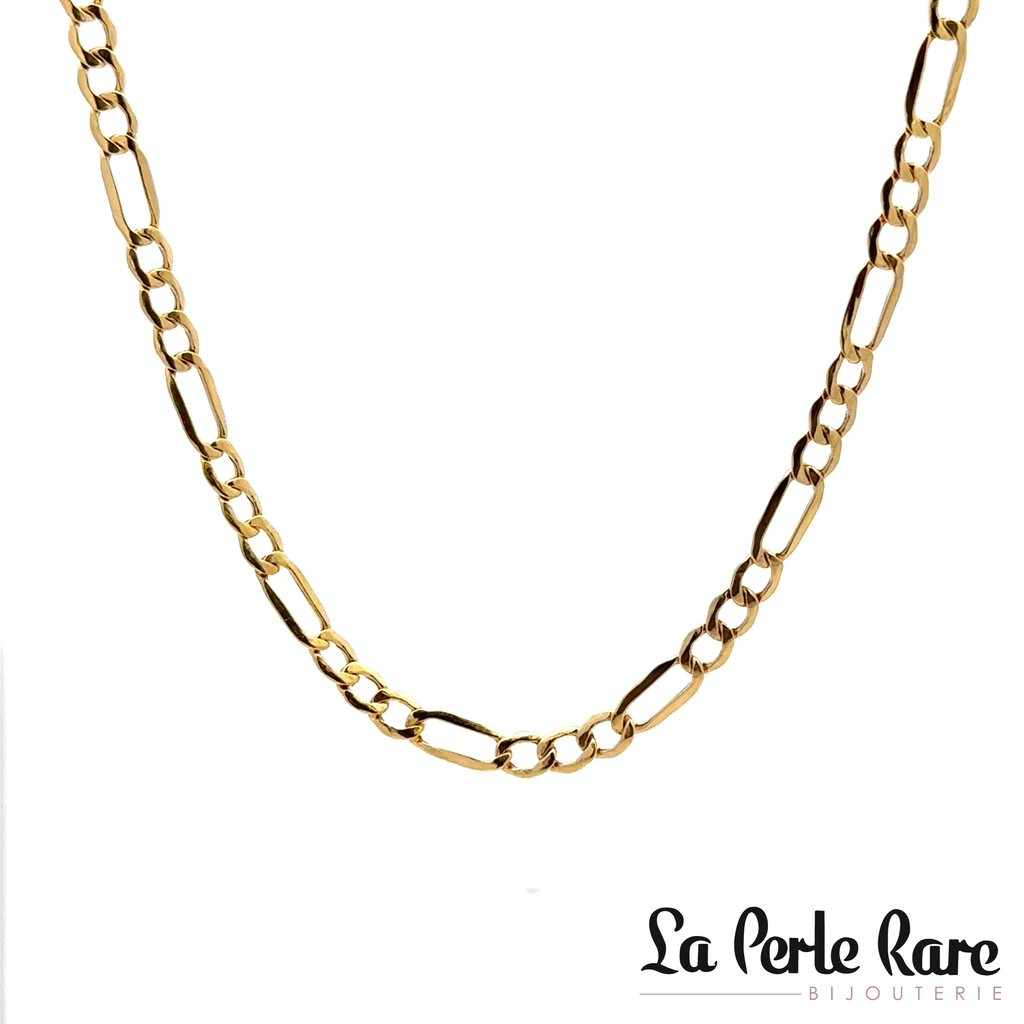 Chaîne figaro, or jaune 10 carats - LPR-2925-22 - Exclusivités