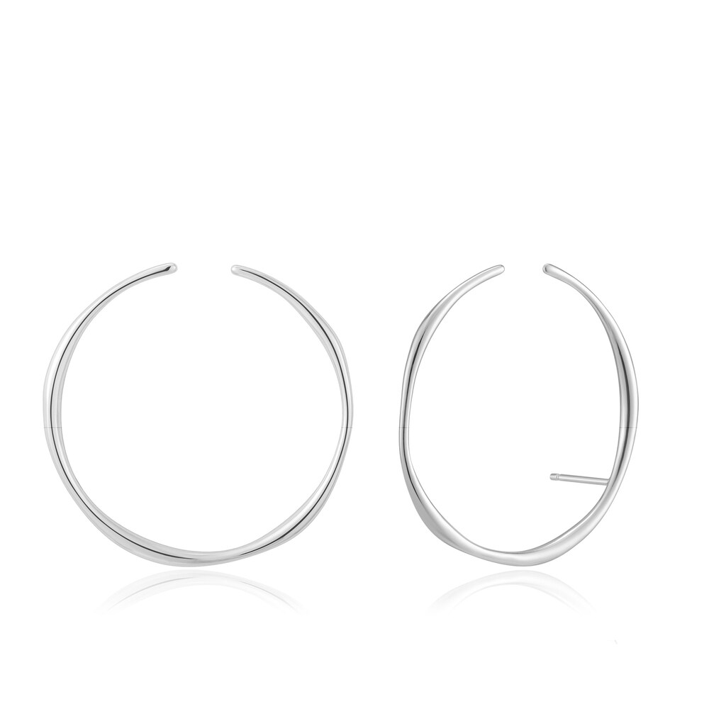 Boucles d'oreilles fixes en argent rhodié - E023-20H - Ania Haie