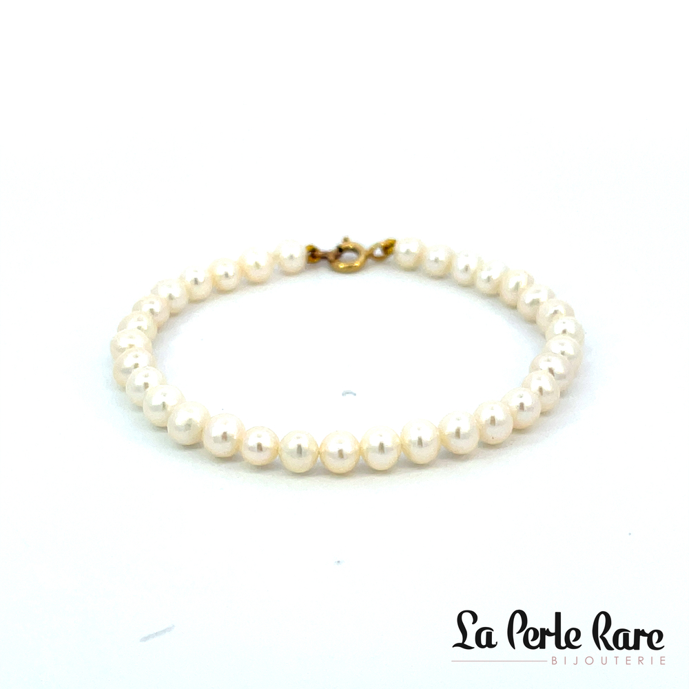 Bracelet or jaune, perles