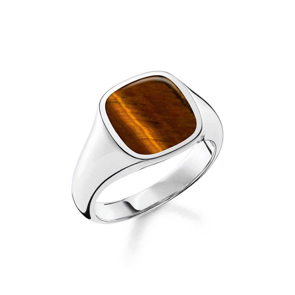 Bague argent, oeil-de-tigre