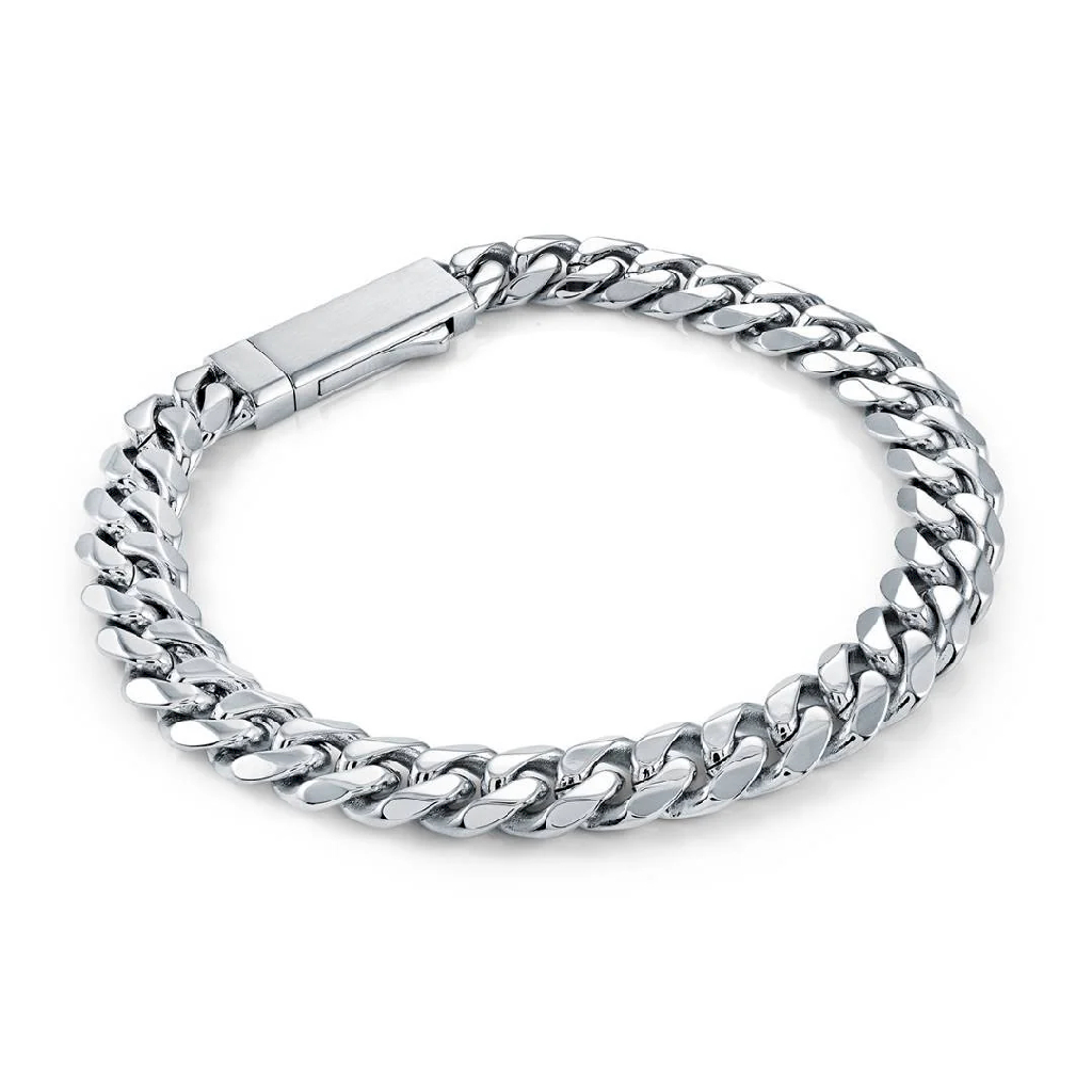 Bracelet gourmette, acier inoxydable, 7.7 millimètres