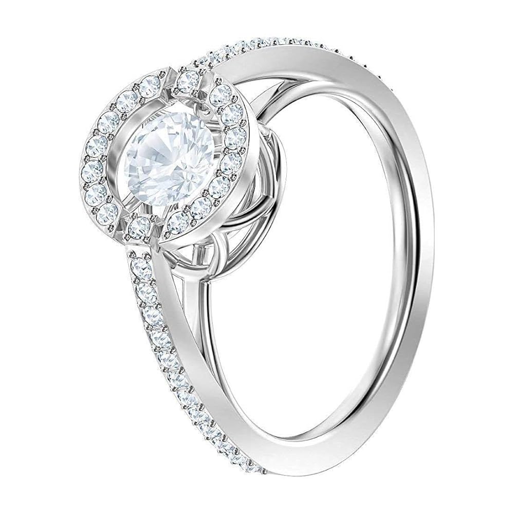 Bague métal rhodié, cristaux blancs - 5465280 - Swarovski