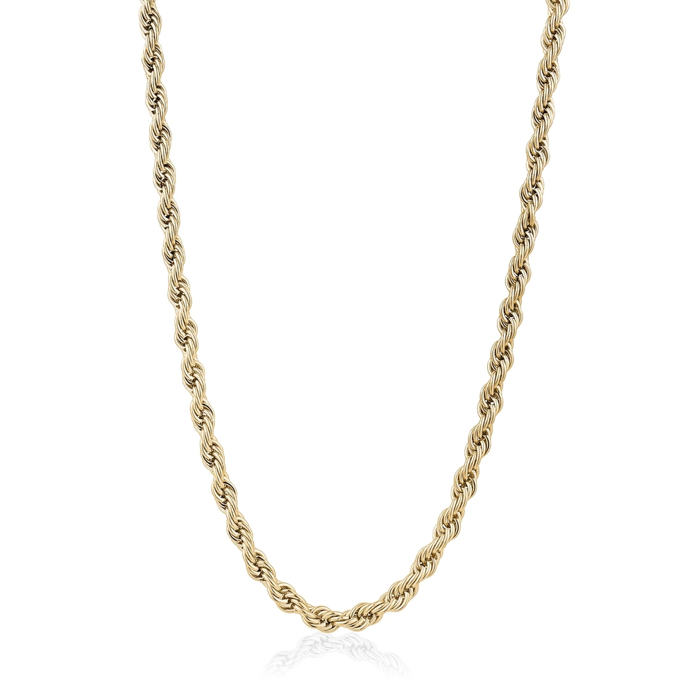 Chaîne torsade, acier inoxydable doré, 3 millimètres - SYN28-20 - Italgem Steel