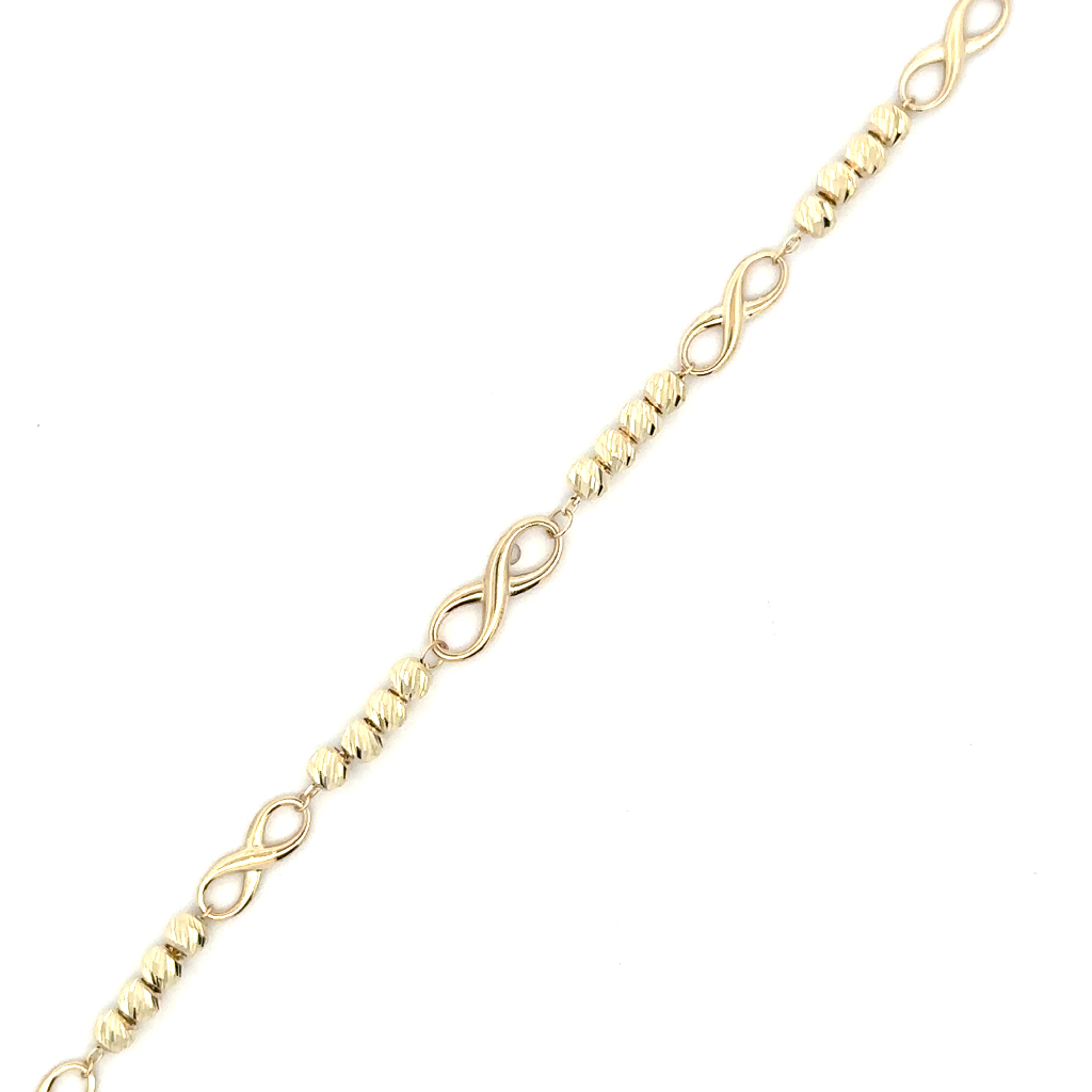 Bracelet symbole de l'infini, or jaune 10 carats - BDP01-3229-J - Exclusivités