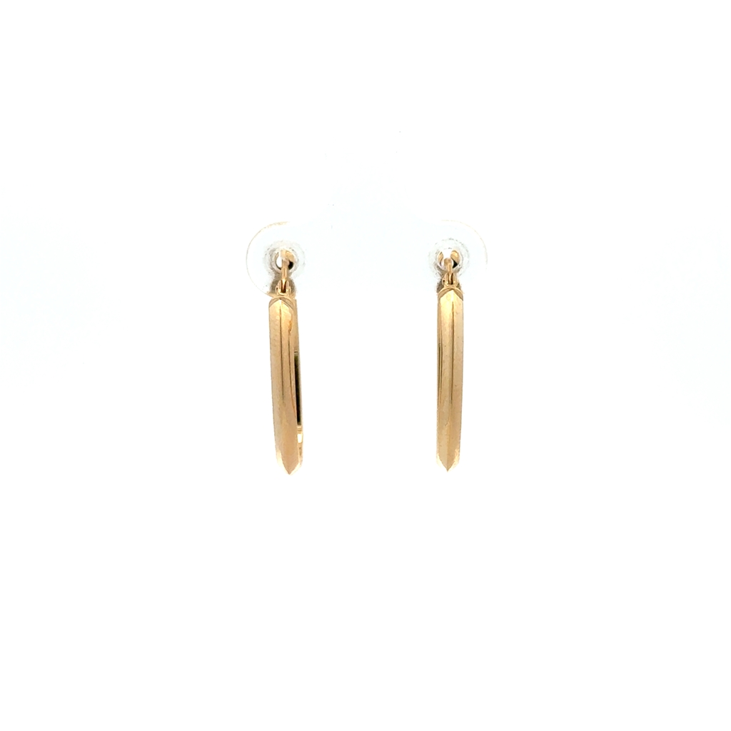 Anneaux ovales, or jaune 10 carats